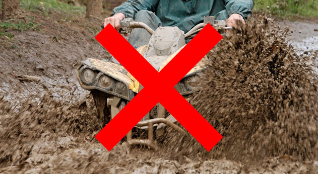 Mud KILLS your ATV's brakes.